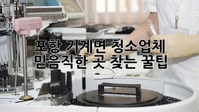 ✨ 포항 기계면 청소업체, 믿음직한 곳 찾는 꿀팁! 🍯