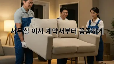 사무실 이사, 계약서부터 꼼꼼하게!